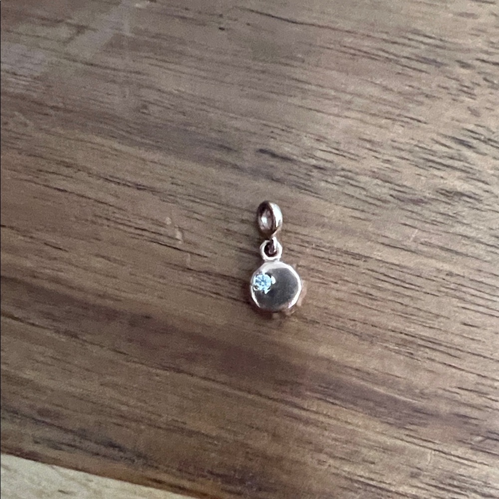 Rose Gold bottle cap Pandora charm with Crystal